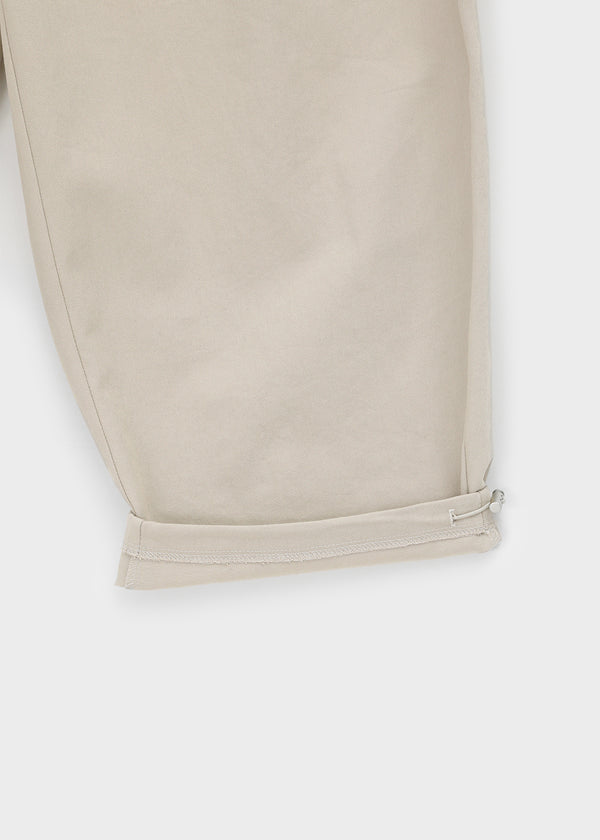 Rolleng Back Button Wide Two-way Banding Pants