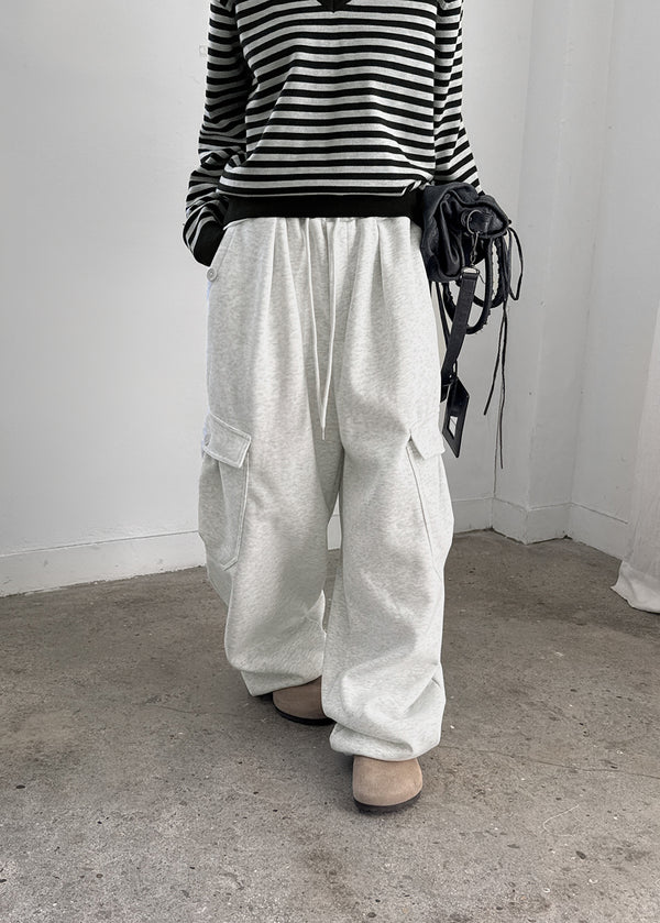 (UNISEX) Rotun Cargo Wide Banding Pants