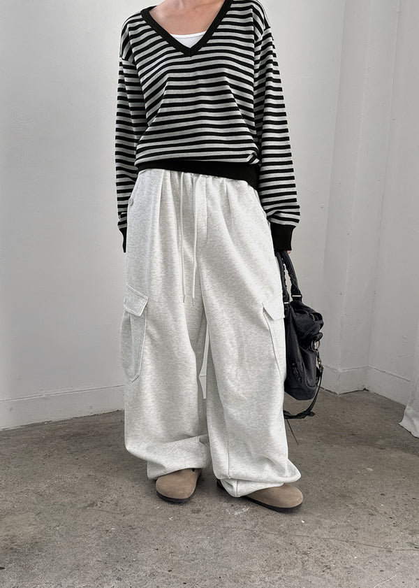 (UNISEX) Rotun Cargo Wide Banding Pants