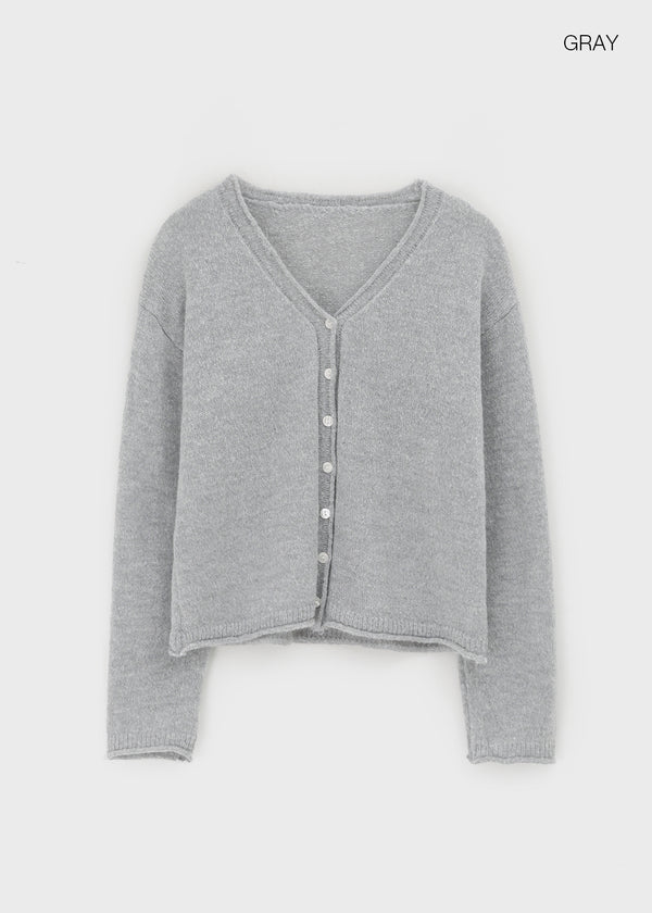 Nittomo Set - V-neck Cardigan, Layered Skirt