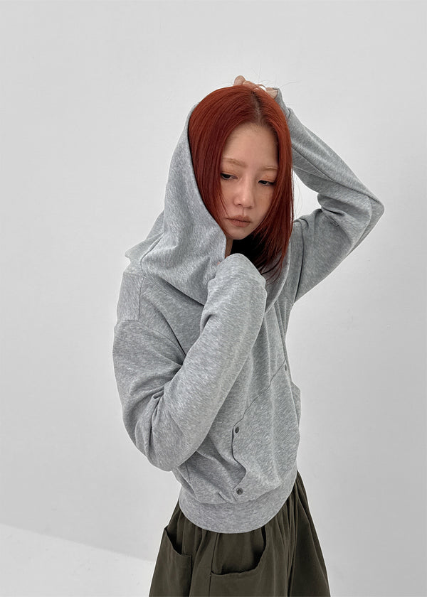 Tiffhu Off-shoulder Hooded Long Sleeve T-shirt