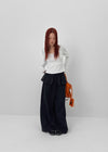 Renemu Square Neck Lace Long Sleeve T-shirt