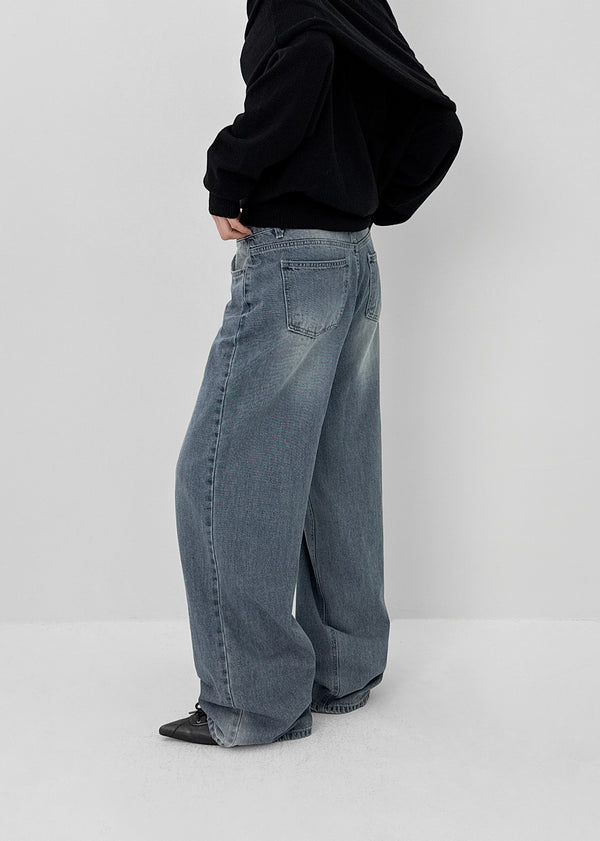 Totom Washed Wide Denim Pants