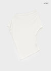 Baroshi Unbal Short Sleeve Long Knit