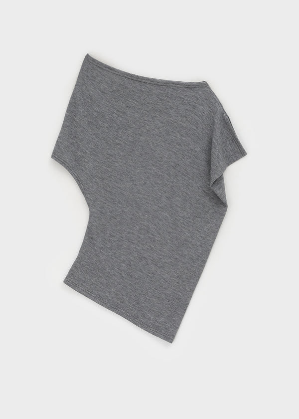 Baroshi Unbal Short Sleeve Long Knit