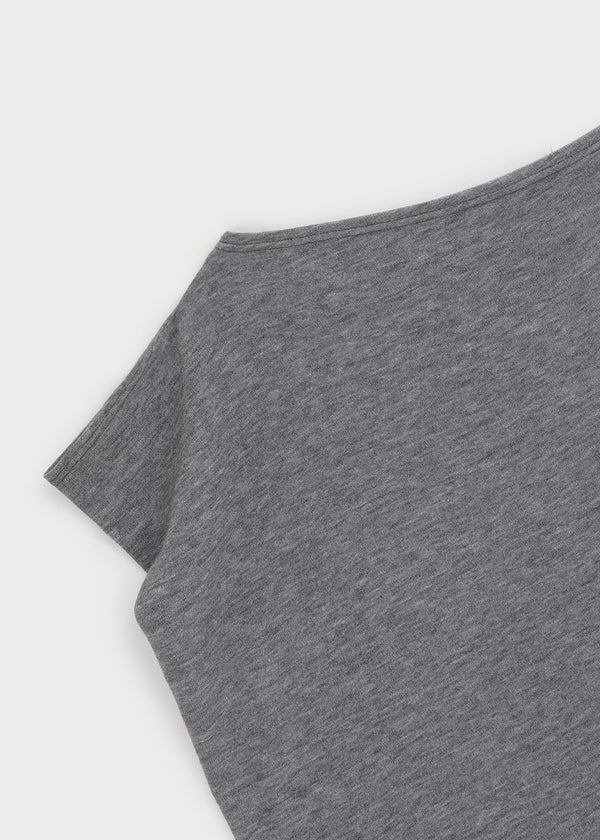 Baroshi Unbal Short Sleeve Long Knit