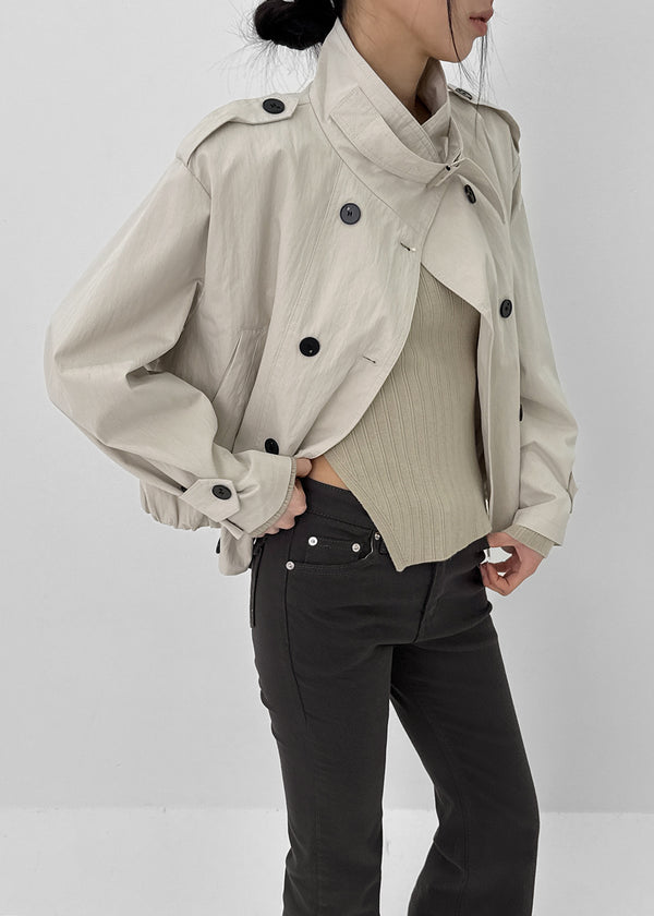 Flint High-neck Double-button Jacket