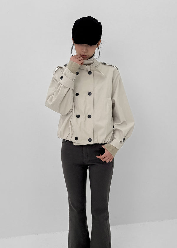 Flint High-neck Double-button Jacket
