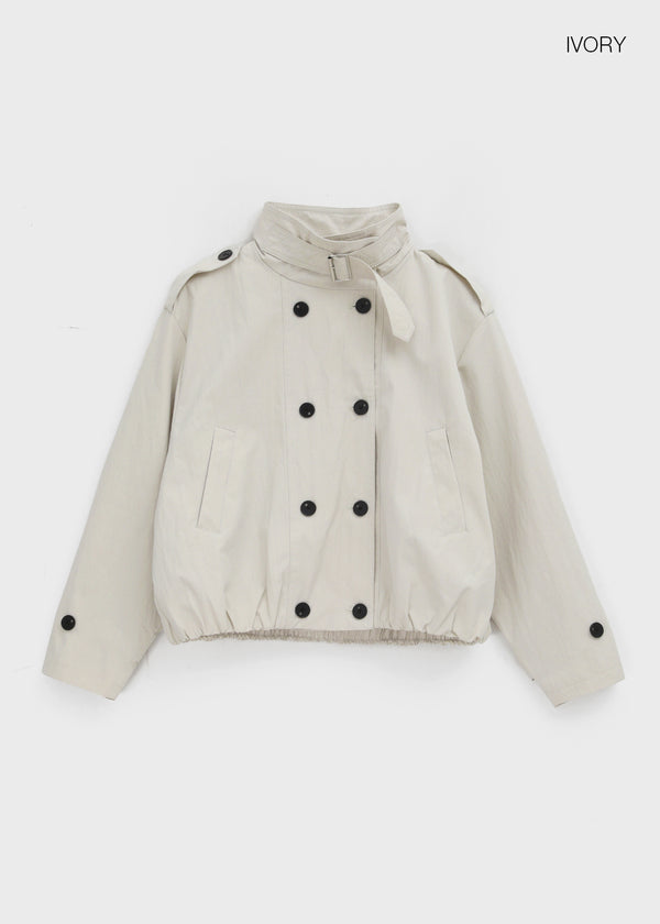 Flint High-neck Double-button Jacket