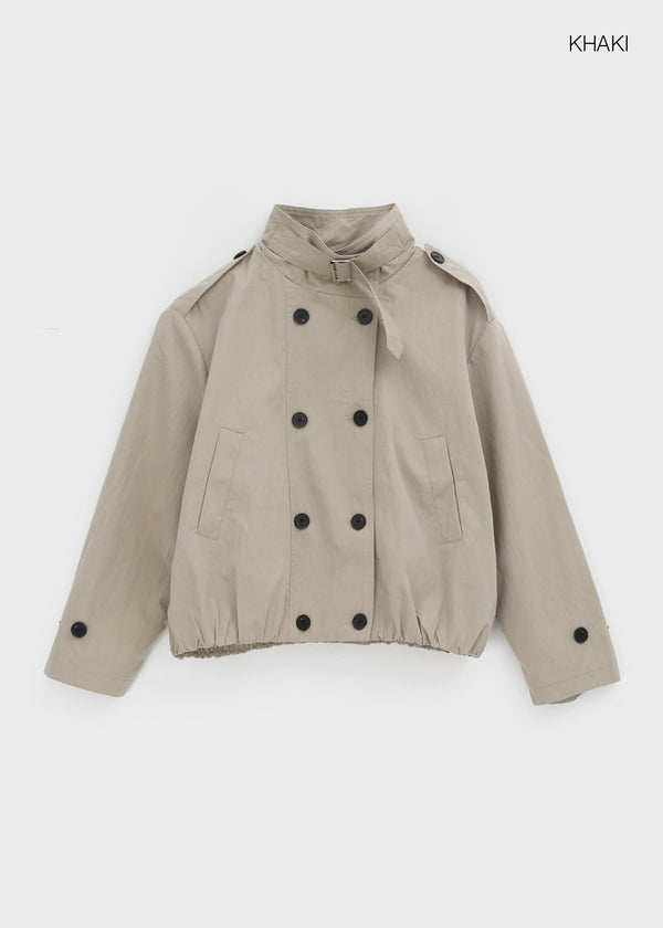 Flint High-neck Double-button Jacket