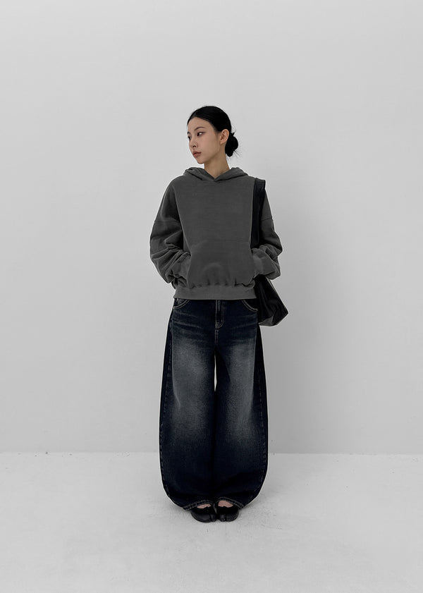 Beltiru Snap Balloon Wide Denim Pants