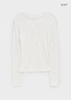 Vanilling Henley Neck Tension Long Sleeve T-shirt