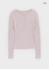 Vanilling Henley Neck Tension Long Sleeve T-shirt