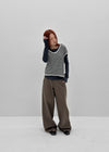 Hellven Loose Fit V-neck Wool Knit