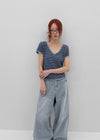 Hellven Loose Fit V-neck Wool Knit