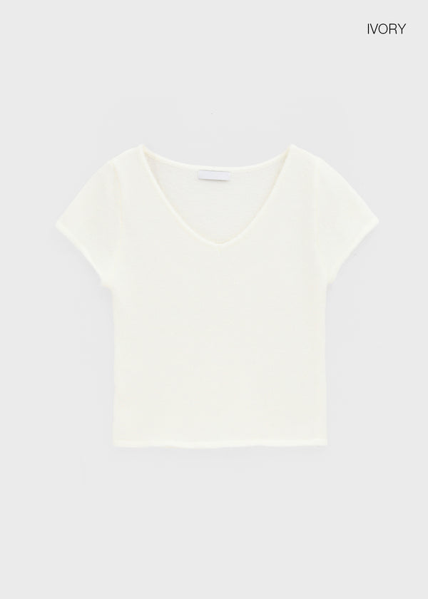 Hellven Loose Fit V-neck Wool Knit