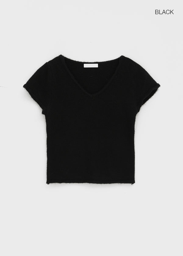 Hellven Loose Fit V-neck Wool Knit
