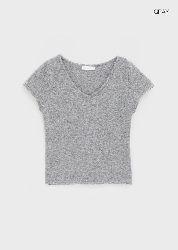 Hellven Loose Fit V-neck Wool Knit