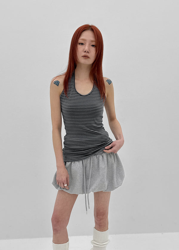 Tuan Stripe Long Halter Neck Sleeveless