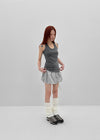 Tuan Stripe Long Halter Neck Sleeveless