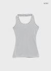 Tuan Stripe Long Halter Neck Sleeveless