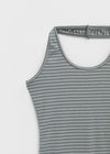 Tuan Stripe Long Halter Neck Sleeveless