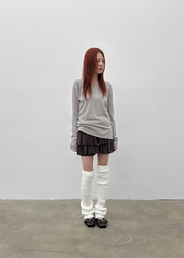 Commi Stripe Cancan Mini Skirt Pants