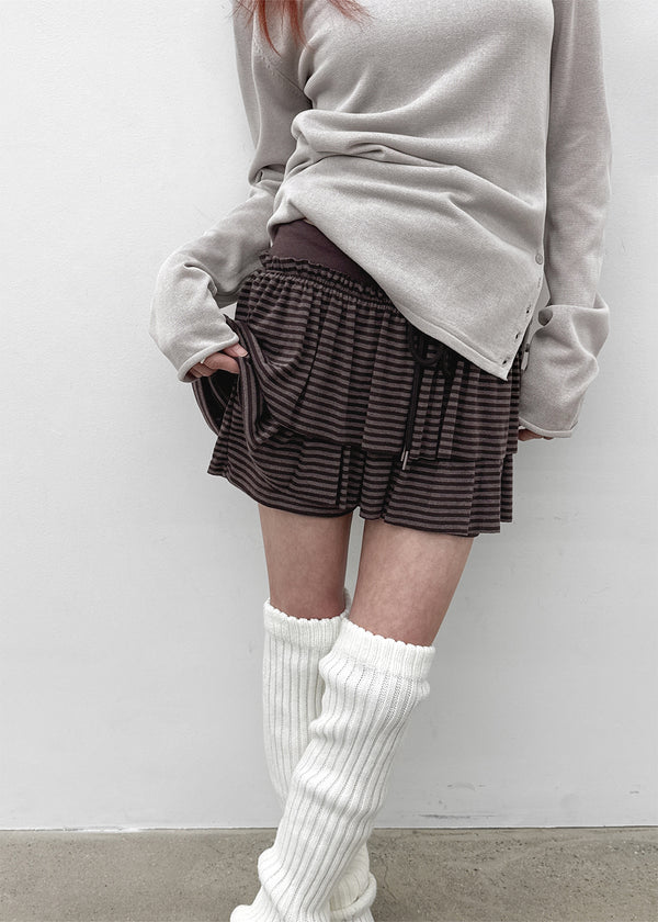 Commi Stripe Cancan Mini Skirt Pants