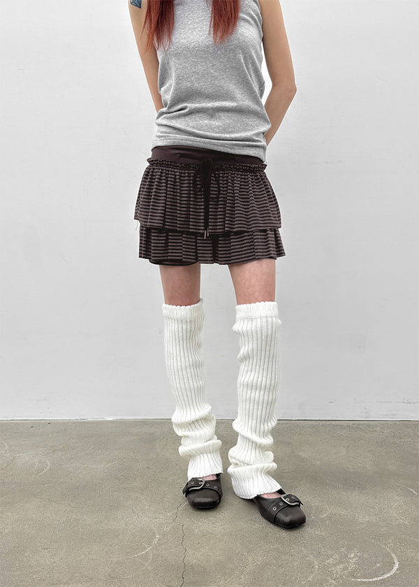 Commi Stripe Cancan Mini Skirt Pants