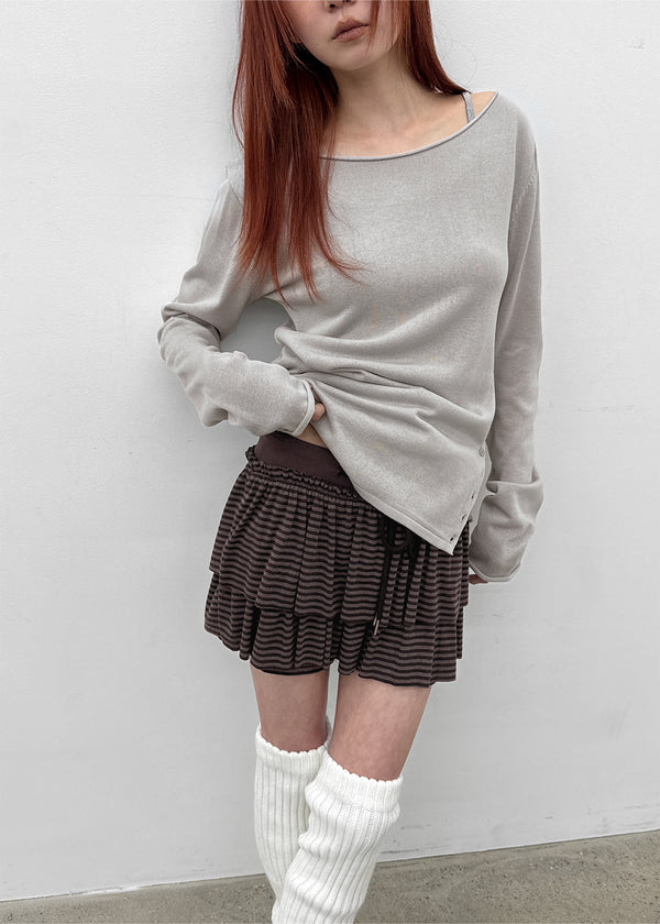 Commi Stripe Cancan Mini Skirt Pants