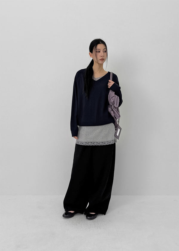 Ronnon Layered Lace Long Sleeveless
