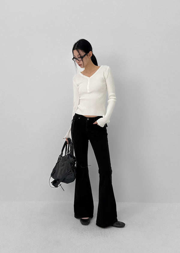 Leptin Studded Bootcut Denim Pants