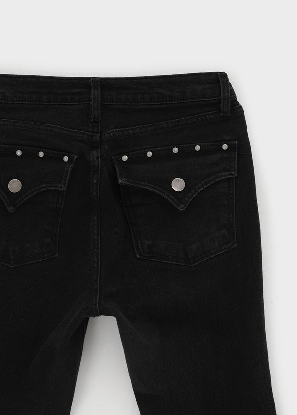 Leptin Studded Bootcut Denim Pants