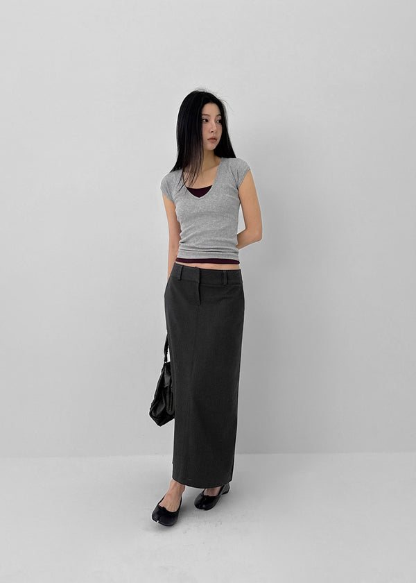 Yenrona V-neck Short-sleeved T-shirt