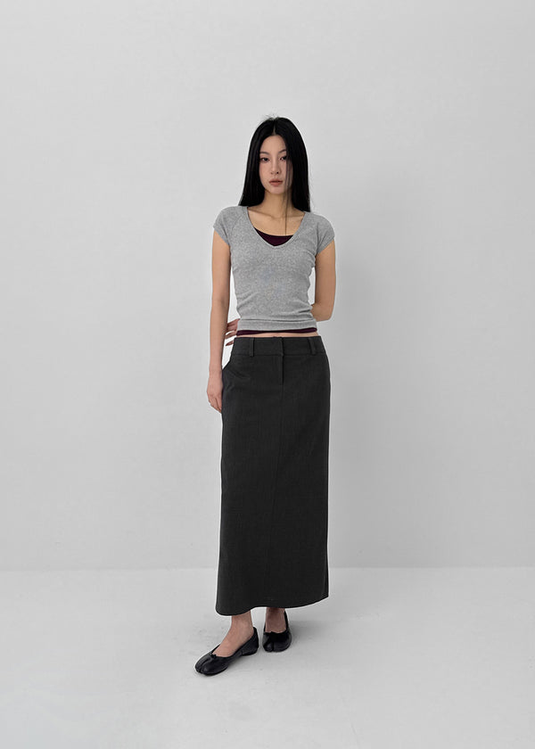 Yenrona V-neck Short-sleeved T-shirt