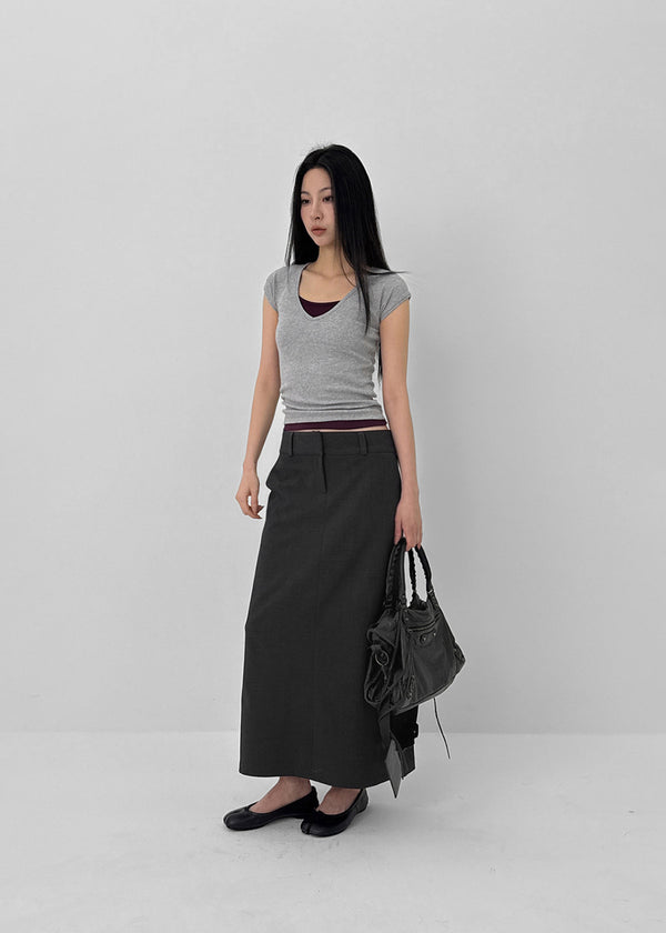 Yenrona V-neck Short-sleeved T-shirt