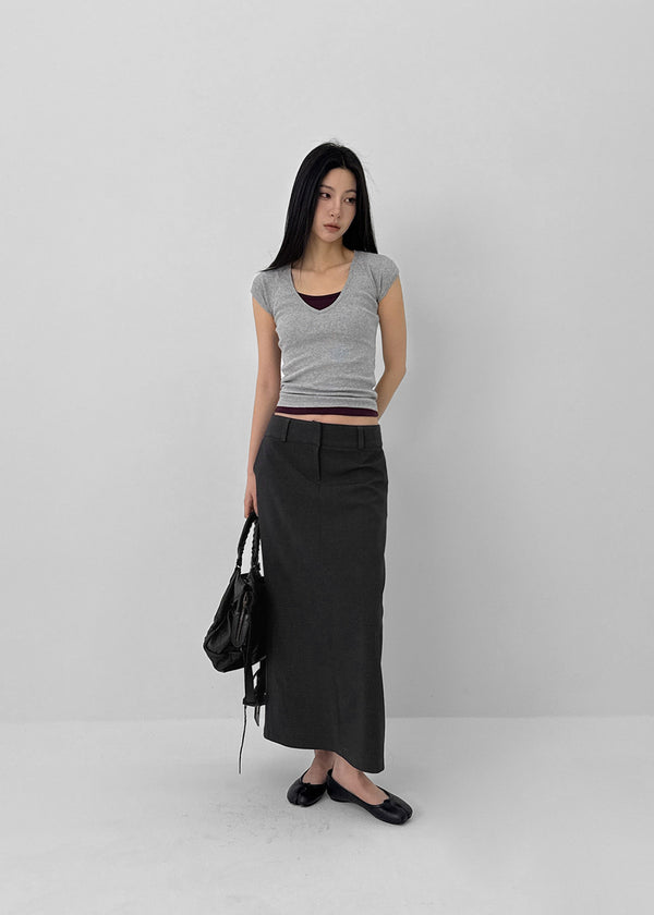 Yenrona V-neck Short-sleeved T-shirt