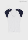 Yenrona V-neck Short-sleeved T-shirt