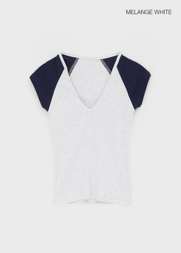 Yenrona V-neck Short-sleeved T-shirt