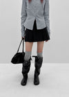 Robien Leather Buckle Long Leather Boots