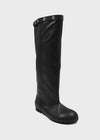 Robien Leather Buckle Long Leather Boots