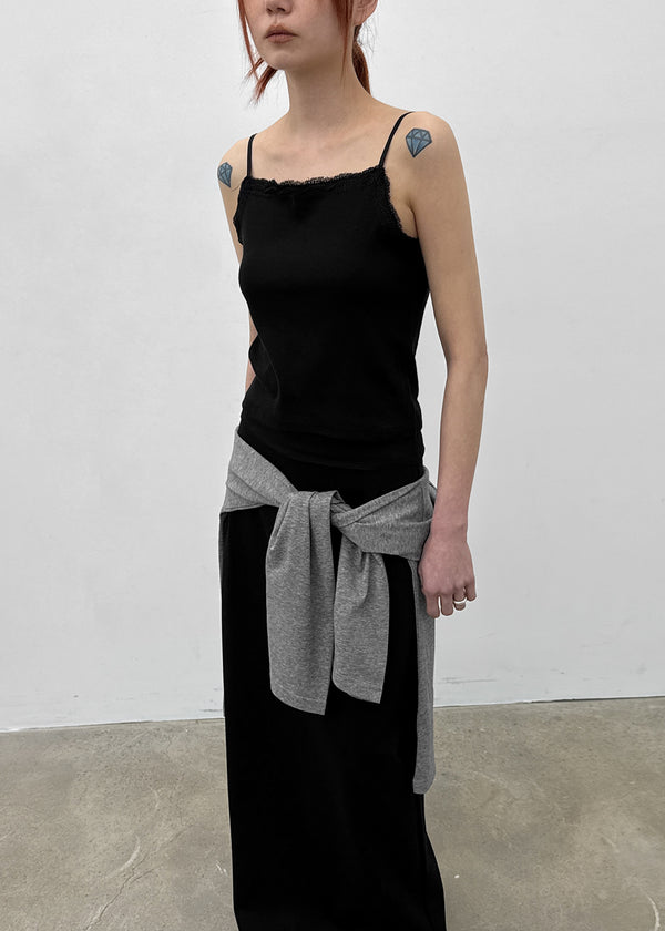 Lace-Trimmed Sleeveless Top