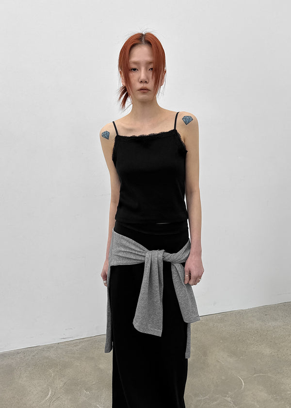 Lace-Trimmed Sleeveless Top