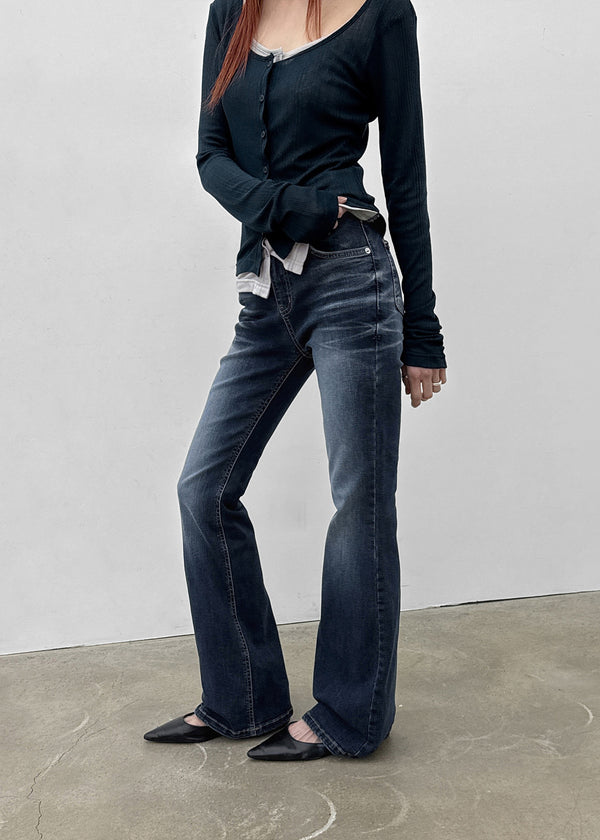 Teniro Washed Bootcut Denim Pants