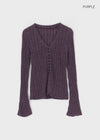 Haen V-neck Slim Ribbed Cardigan
