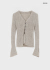 Haen V-neck Slim Ribbed Cardigan