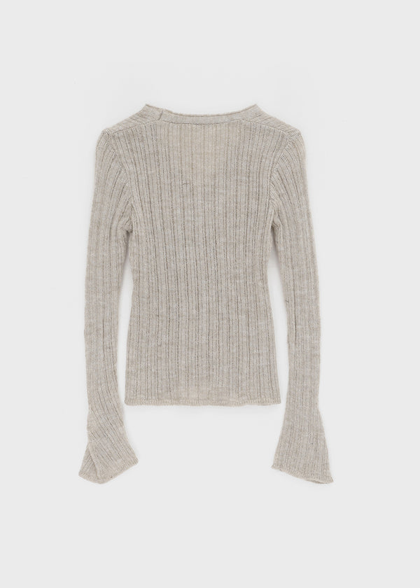Haen V-neck Slim Ribbed Cardigan