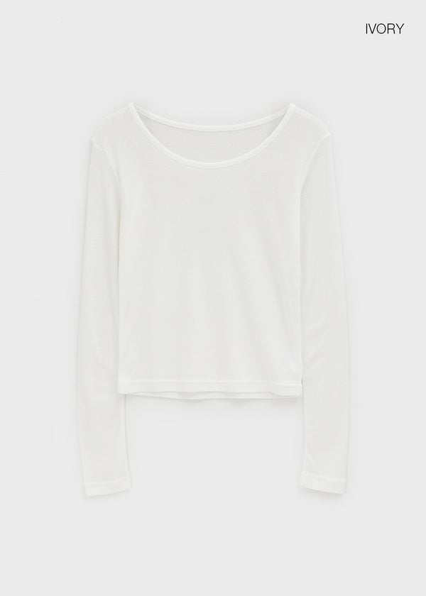 Latof Tencel Basic Long Sleeve T-Shirt