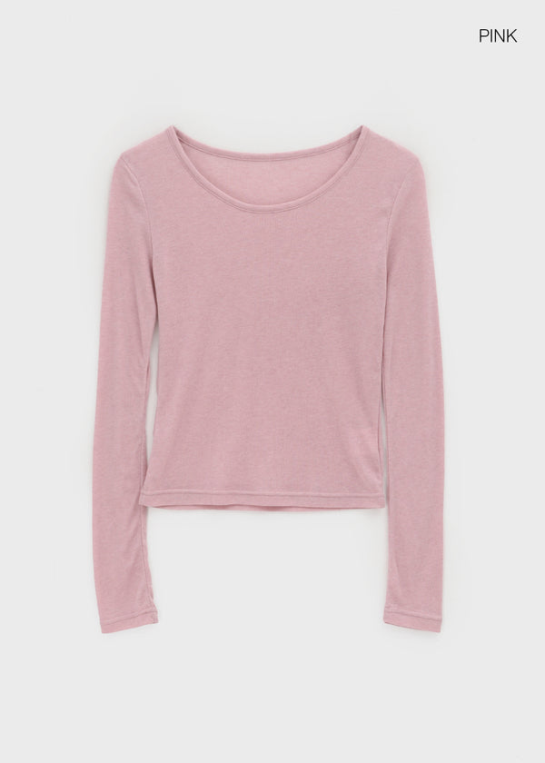 Latof Tencel Basic Long Sleeve T-Shirt