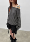 Herizel Loose Fit Off-Shoulder Sweatshirt